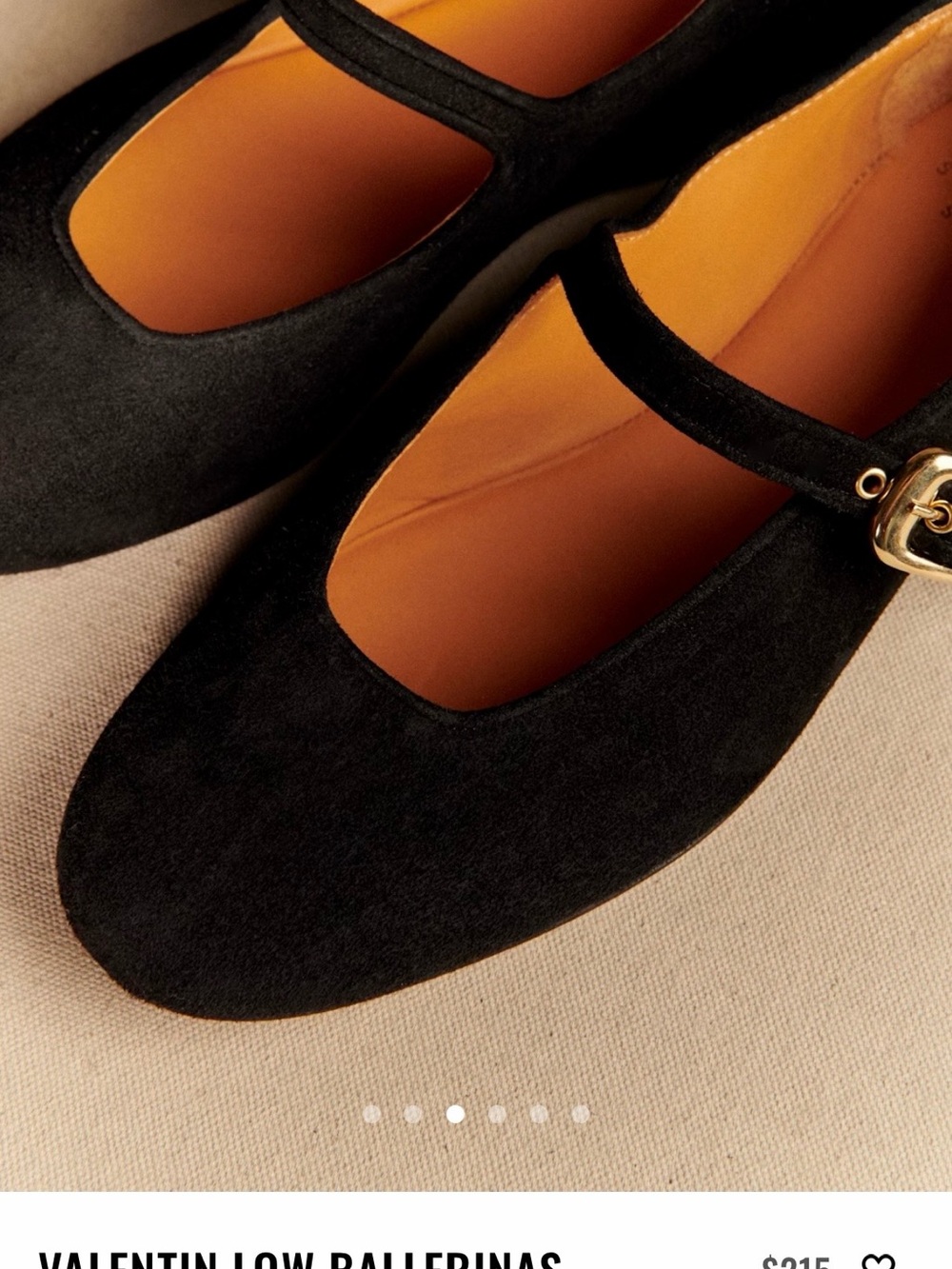 Sezane Black Mary Jane Flats with Gold Buckle - Picture 2 of 14